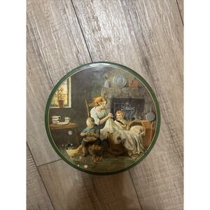 Vintage c.1920s Art Deco Tindeco Mother & Children Candy Chocolate Tin